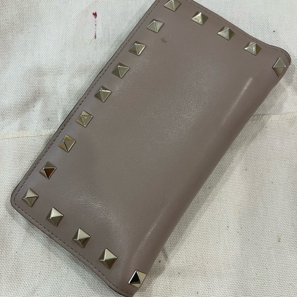 Valentino stud wallet - pink/nude color - Picture 5 of 6